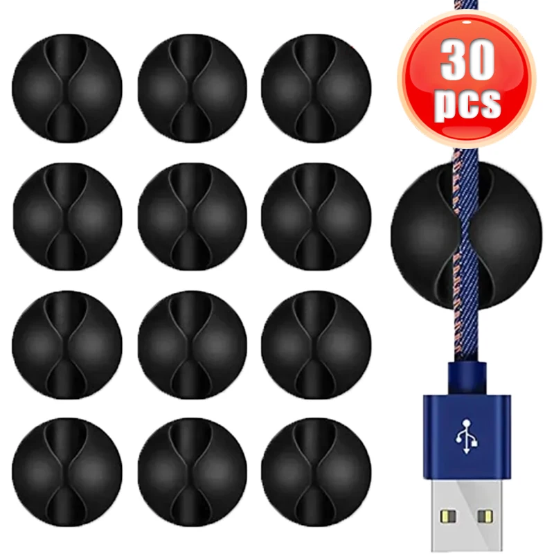 

Car Cable Clip Electrical Cable Tie Fixer Organizer Home Office Computer Cell Phone USB Cables Charging Clips Storage Holder