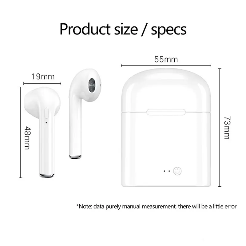 Popular I7tws Wireless Binaural Bluetooth Headset in Ear Earplugs I7 Invisible Mini One Piece Dropshipping