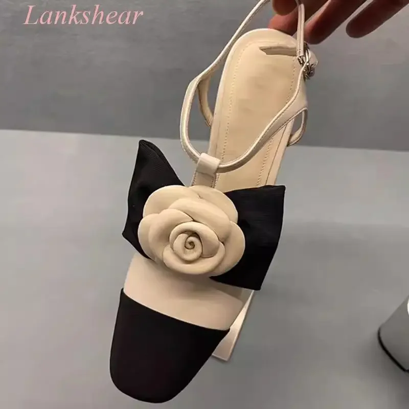 

Женские босоножки камелии на толстом каблуке, серебристые универсальные кожаные туфли-лодочки на квадратном каблуке, с закрытым носком, новинка 2024