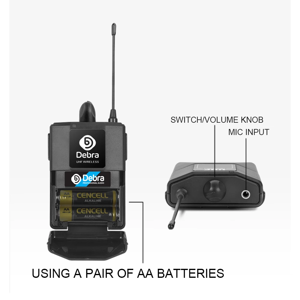 Audio AU800 UHF Wireless Microphone System 8 Channels Handheld or Lavalier Unlim