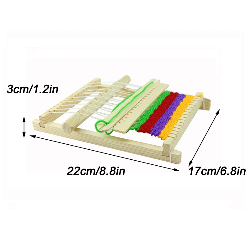 직기 키트 나무 직기 직조 공예 초보자와 어린이에게 적합한 DIY 공예 직기