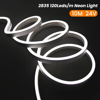 LED 네온 스트립 조명 네온 사인 방수 실리콘 로프 조명, 유연한 램프, 홈 장식, 2 핀 와이어, 9 가지 색상, DC 12V, 24V