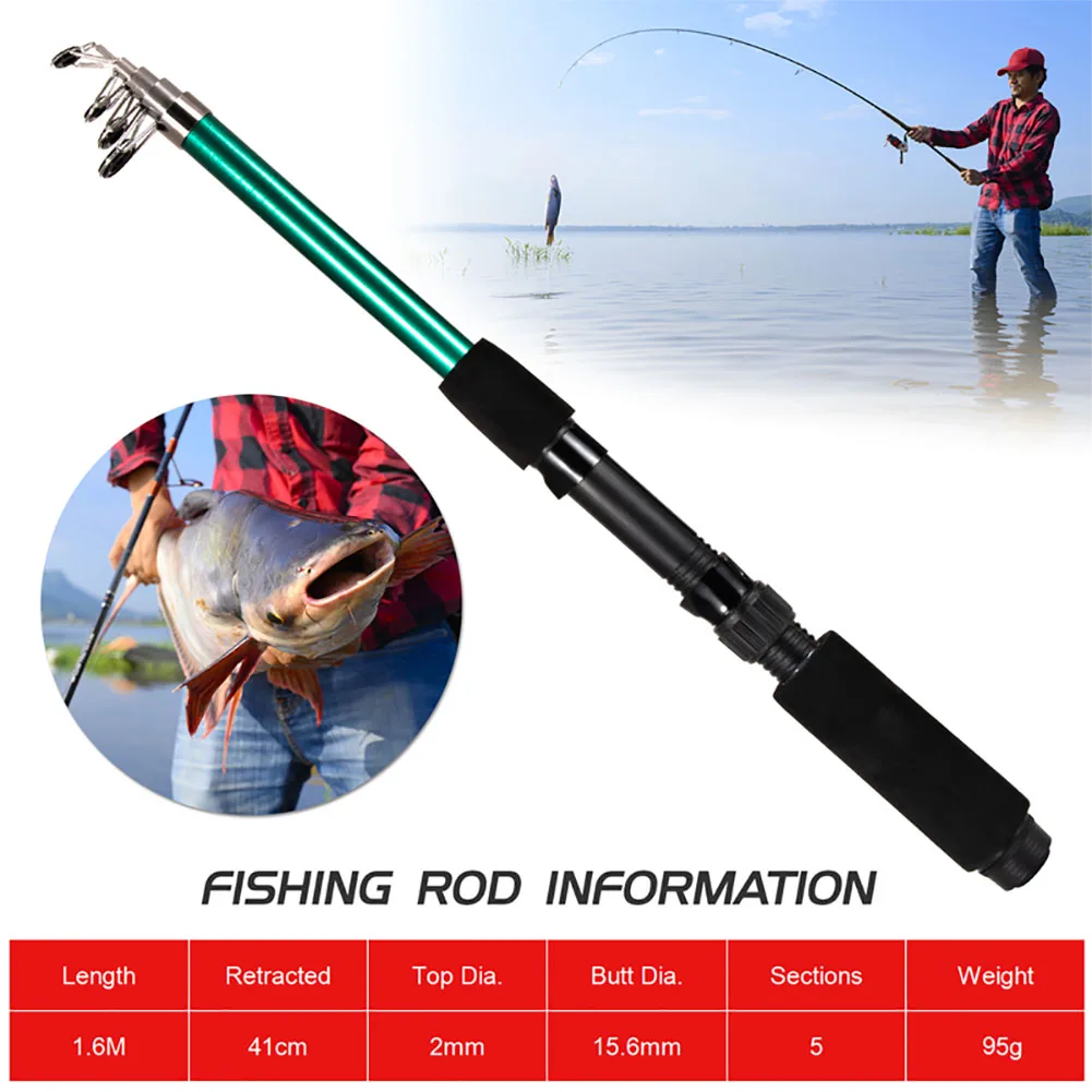 127PCS Fishing Tackle Set Fishing Rod & Reel Combo Telescopic Fishing Rod Pole With Reel Hook Soft Tube Float Accessories