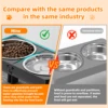 Ortable Non-Slip Elevated Dog Bowls - Foldable Xiaz Raised Feeder Bowls Stand Set With 2 Stainless Steel Bowls 5