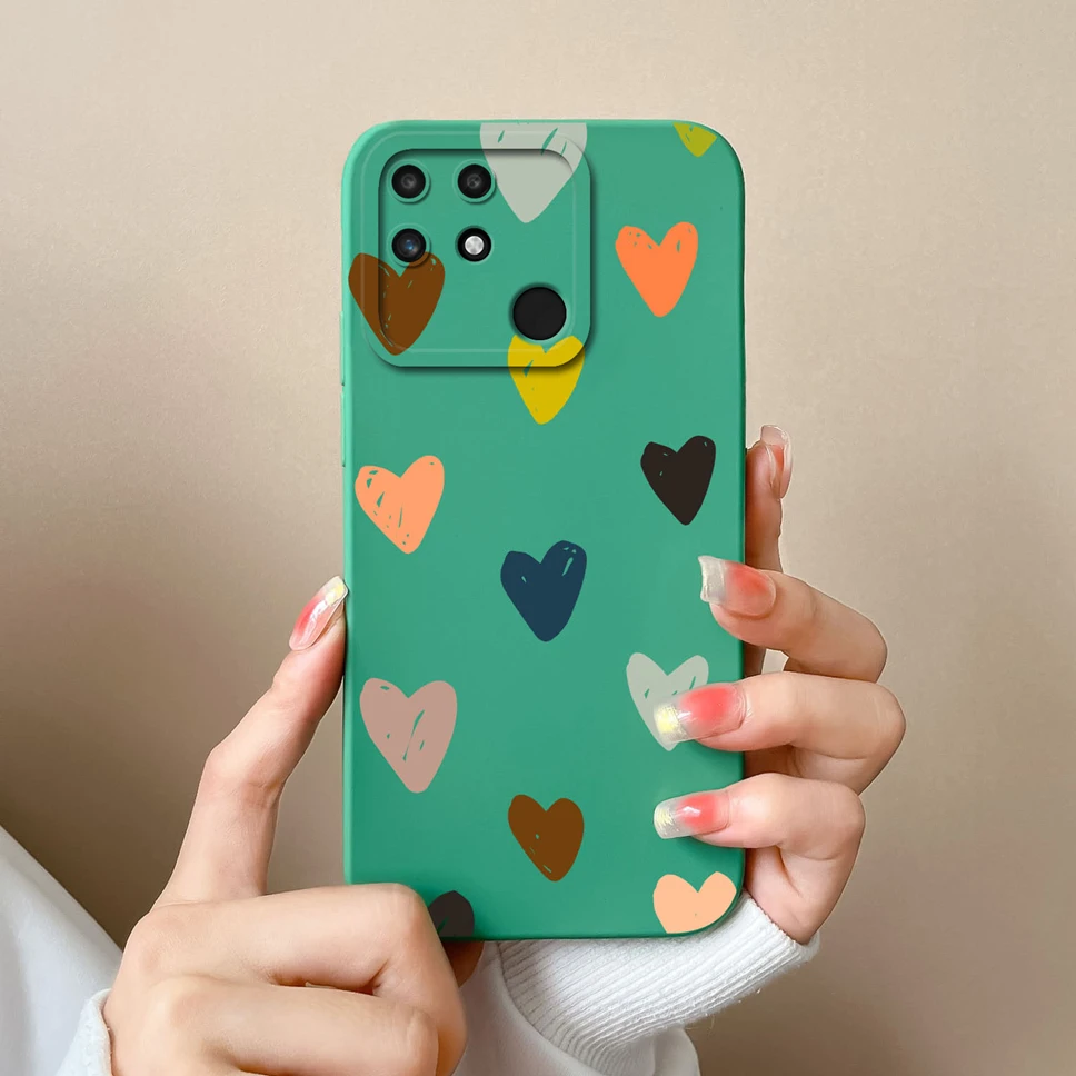 Fashion Love Heart Soft Smooth Liquid Silicone Phone Case - Bumper Cover