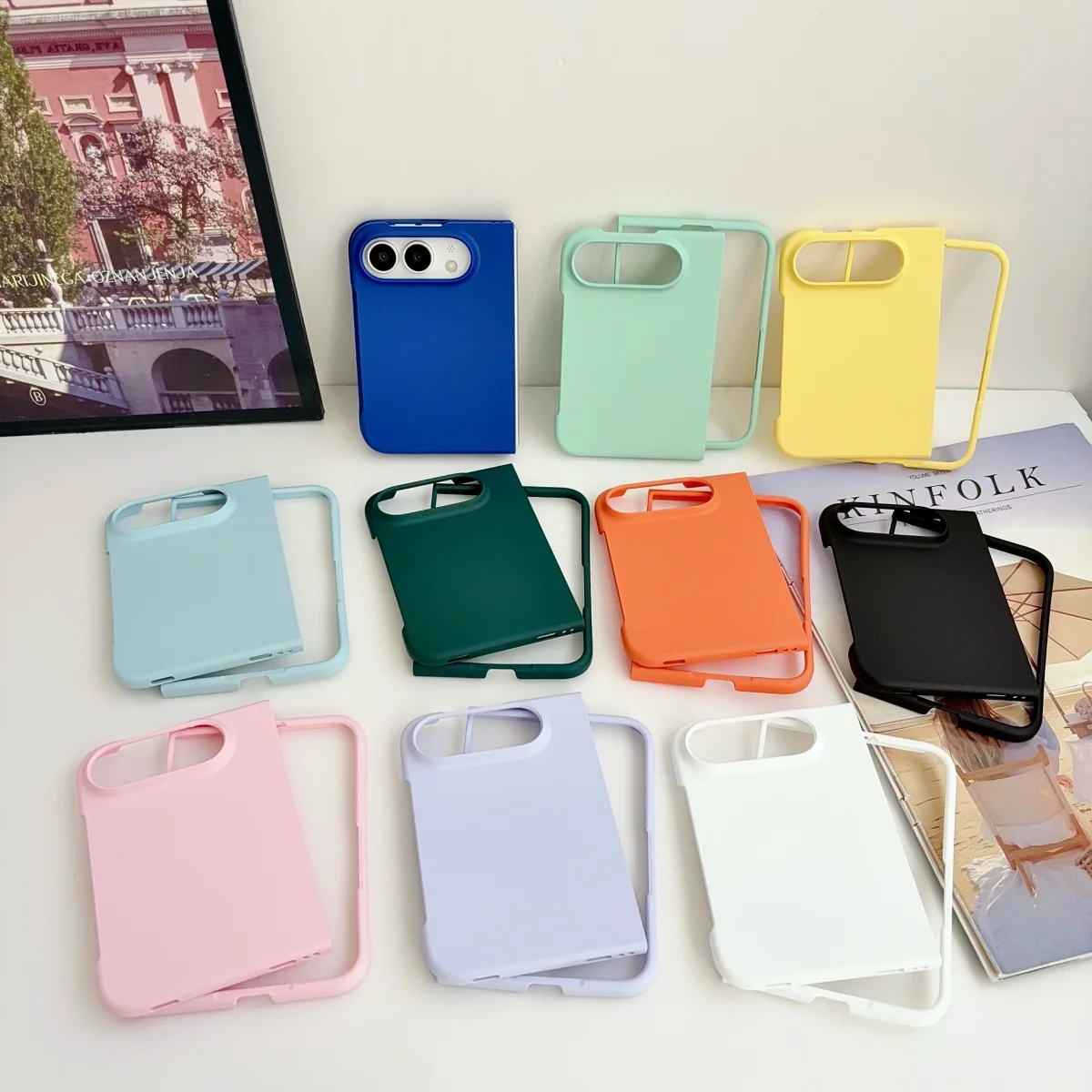 Luxury Matte Duo Thin Candy Color Phone Case with Shockproof Protection