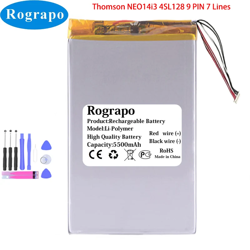

Новый аккумулятор для планшета ноутбука 7,6 в 5500 мАч для Thomson NEO14i3 4SL128 9-контактный 7-проводной разъем + Бесплатные инструменты