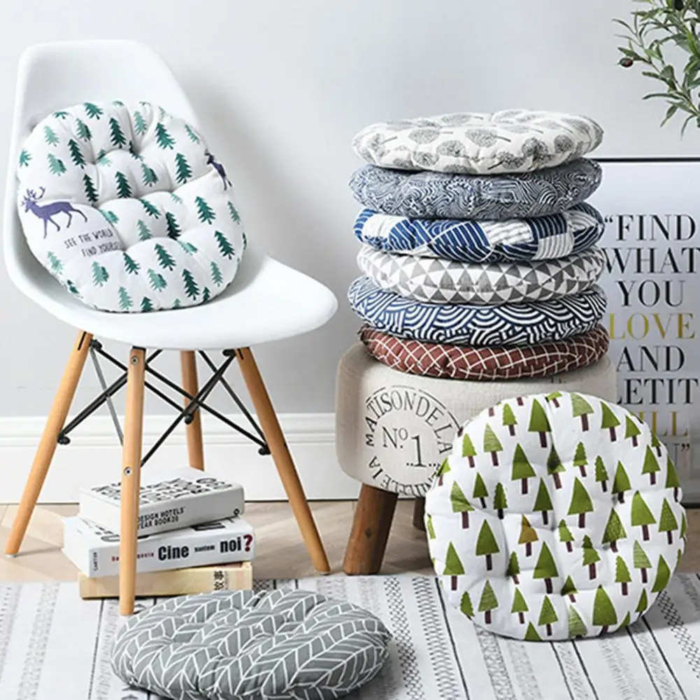 

Home Seat Cushion Pressure Reduce Chair Cushion Square Cotton Flax Strong Flexibility Chair Cushion Pad for Office Home Decor