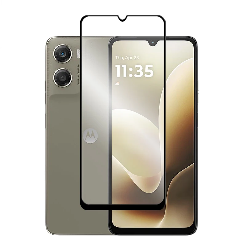 Premium 2.5D Full Cover Tempered Glass Screen Protector with Lens Film
