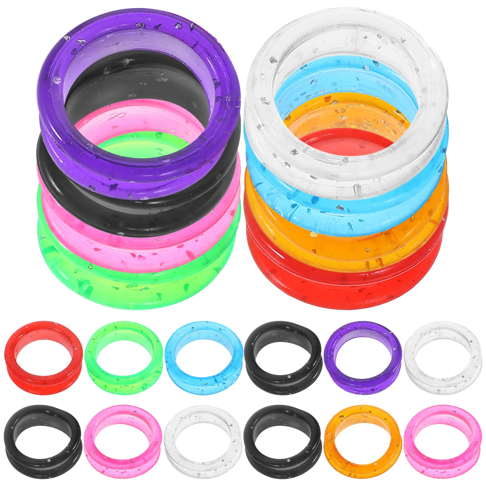 

20 Pcs Scissors Ring Supple Rings Barber Tool Hair Comfortable Shears Finger Supplies Silica Gel Protective