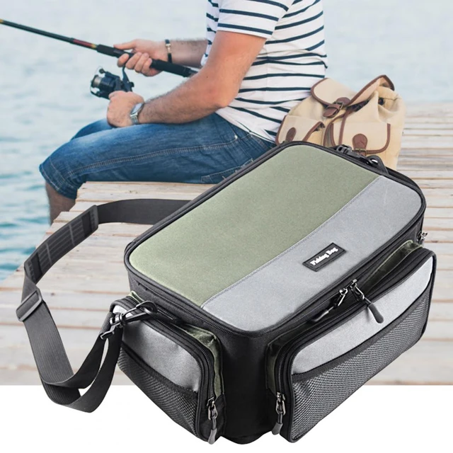 Lure Bag Portable High Capacity Adjustable Multifunctional Fishing  Crossbody Shoulder Bag for Fisherman