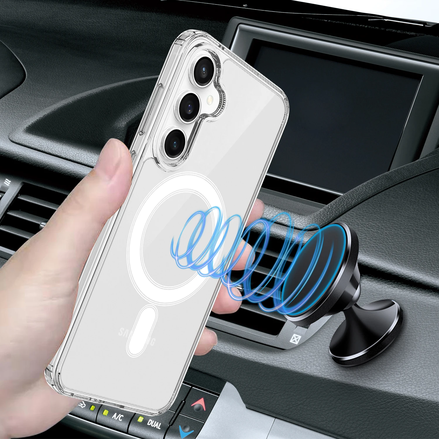 Enhanced Clear Anti-Drop Magnetic Case with Airbag Protection