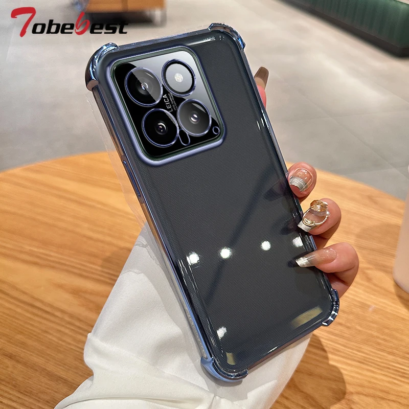 Klare transparente stoßfeste Silikonhülle für Xiaomi Mi 14 13 12 Pro Soft Back Cover_voghion.com