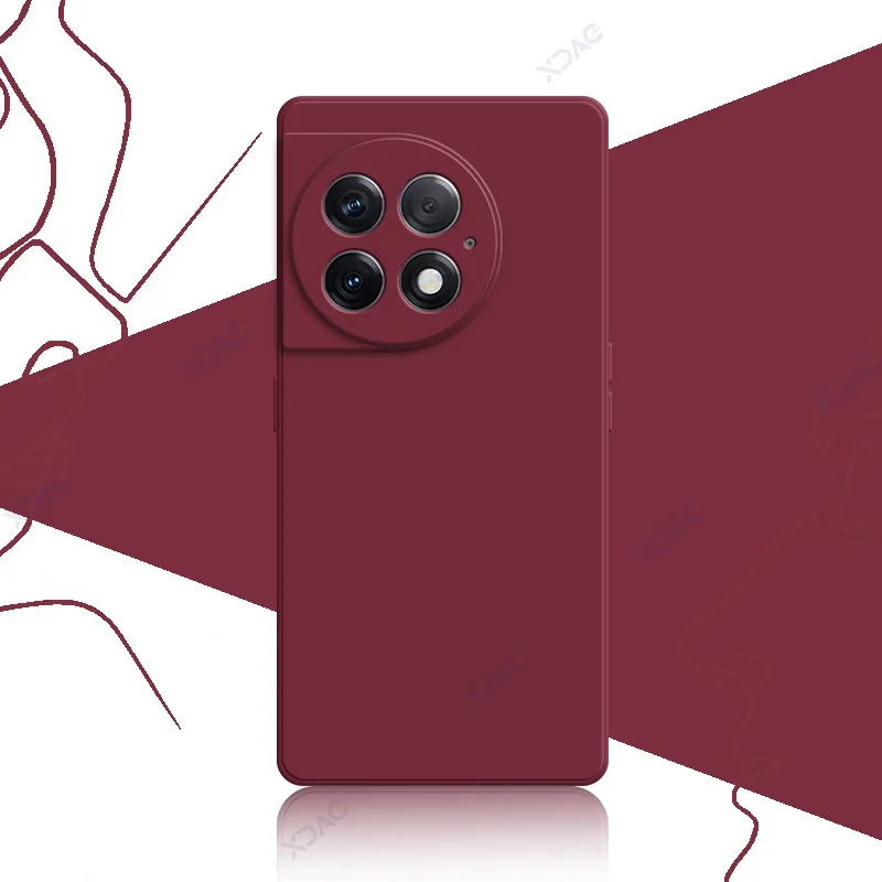 Original Luxury Silicone 360° Square Soft Back Covers