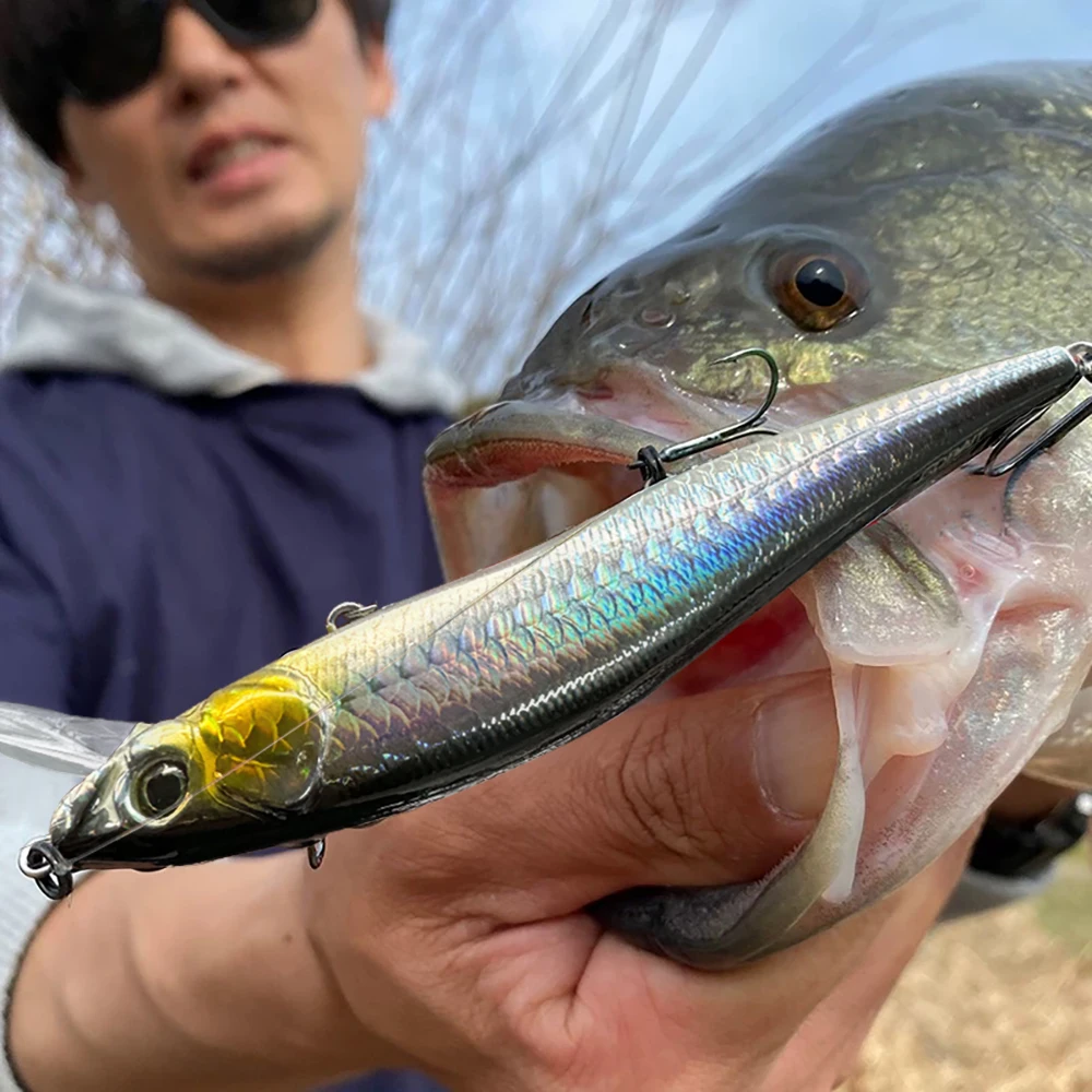 Sinking Minnow Lure 14.5g 11.5cm 3 Hooks Swimbait 3D Jerkbait Pesca Popper for Fishing Bait fishing lure
