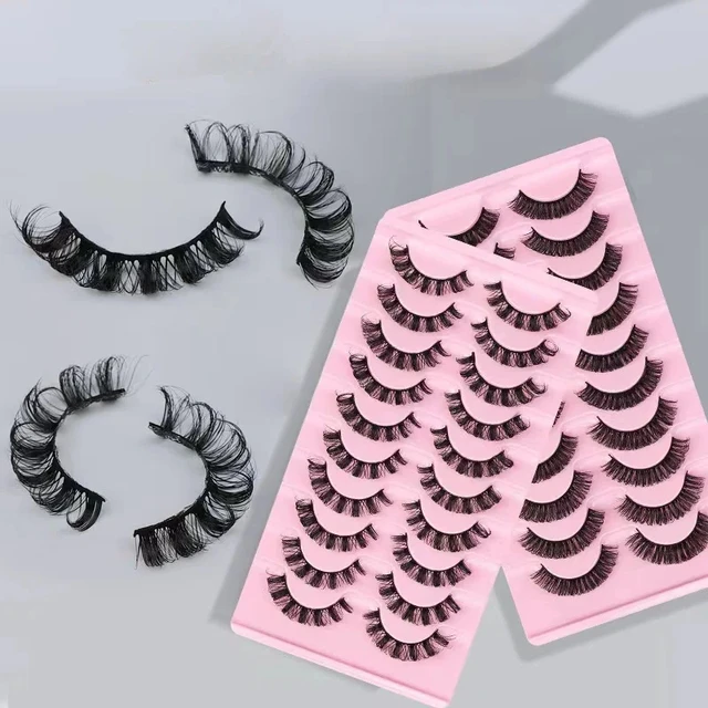 10Pairs 3D Mink Lashes russian strip lash Dramatic False Eyelashes Faux Cils Makeup Wholesale Fake Eyelash Extension maquiagem