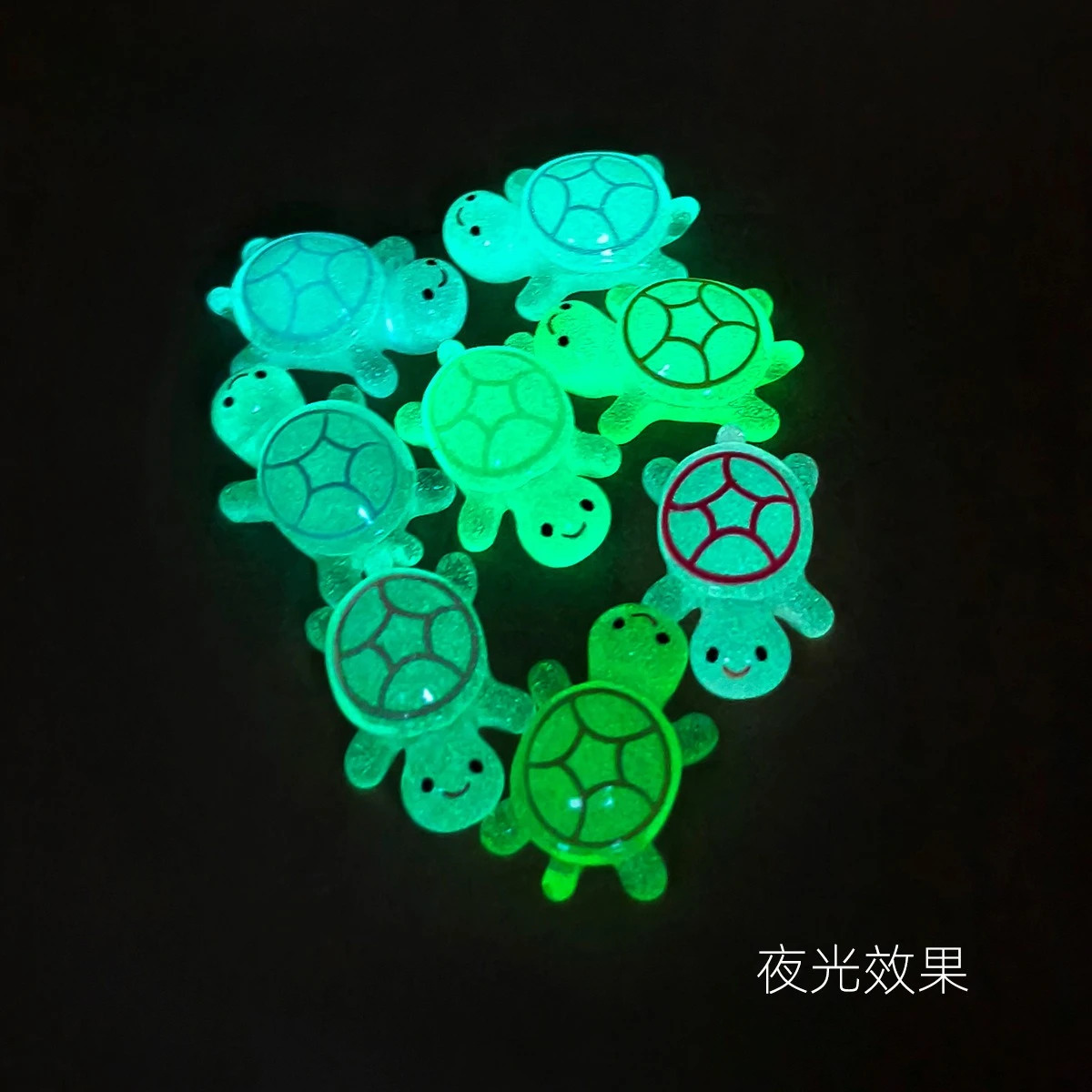 20/50/100pcs Cute Mini Luminous Turtle Ornaments Glowing in The Dark Miniatures Turtles Micro Landscape Garden Home Decor Gift 3