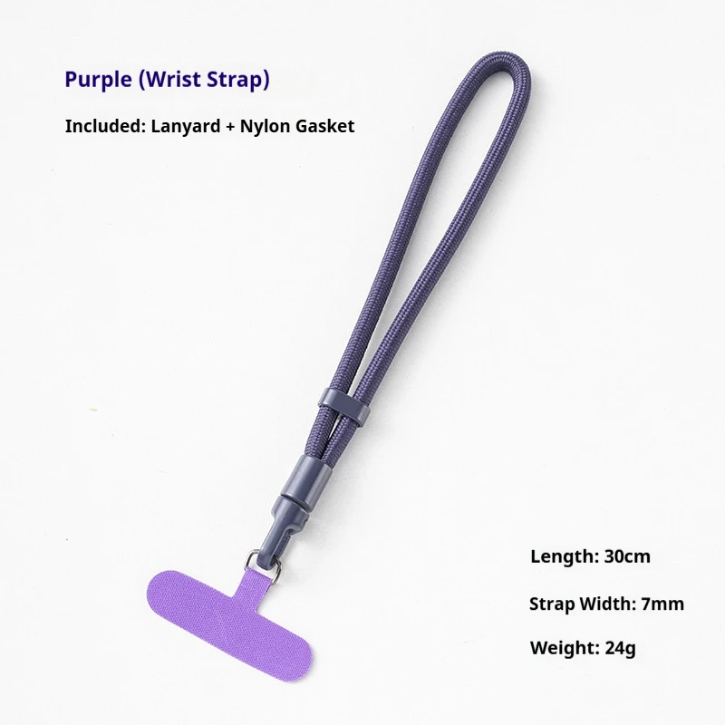 Universal Adjustable Mobile Phone Lanyard with Self-Locking Anti-Drop Design - Durable Polyester Wrist Strap