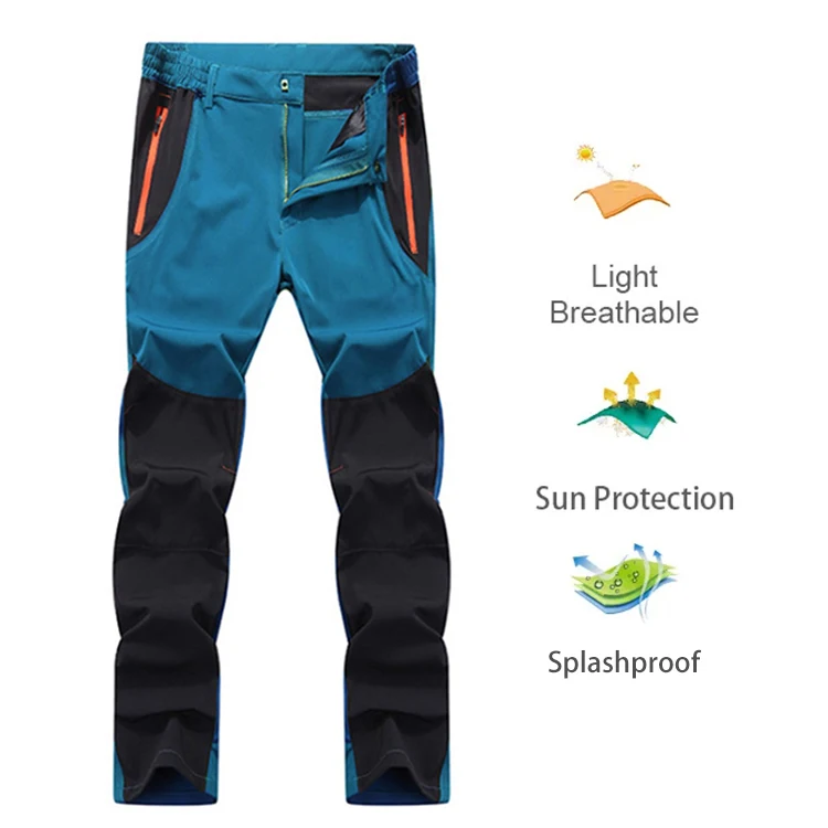 thumbnail image 1 of TRVLWEGO, pantalones de verano para senderismo para hombre, pantalones para acampar, resistentes al desgaste, prevención de salpicaduras de agua, secado rápido, resistente a los rayos UV, elástico fin, 1 of 5