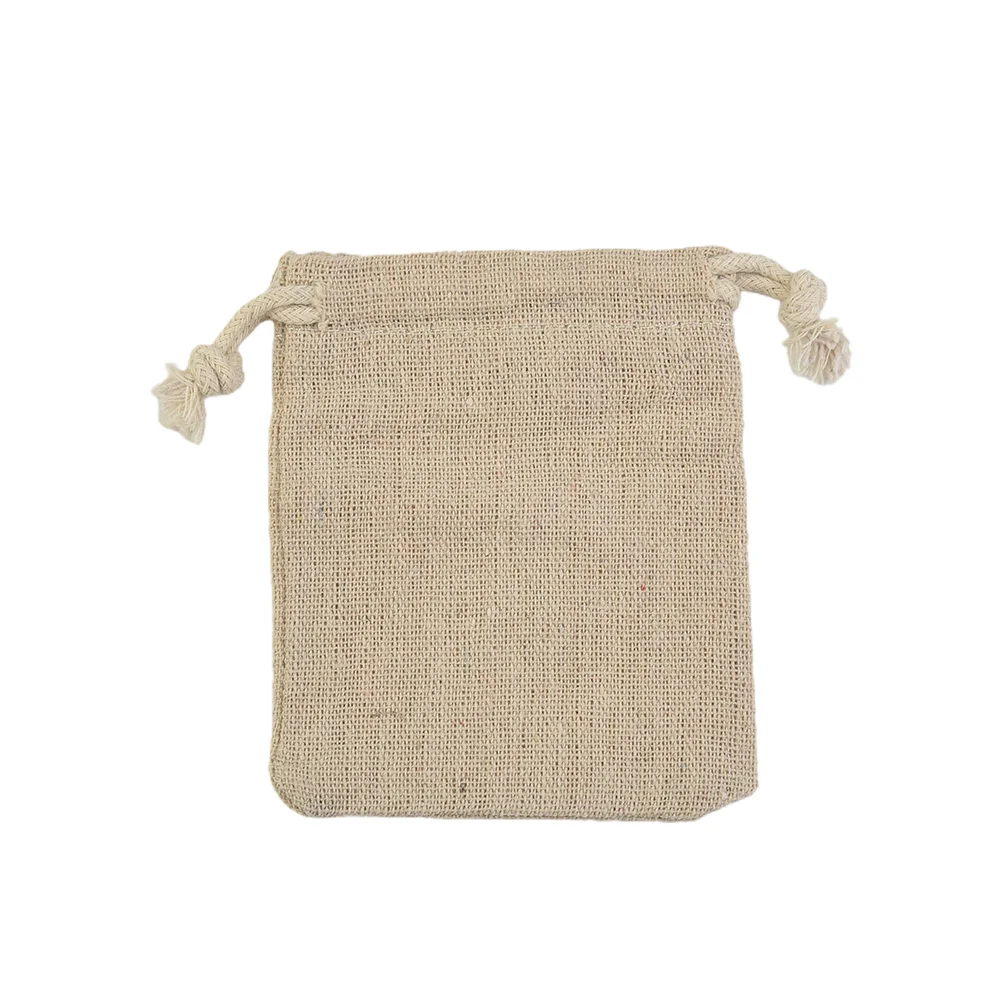 30 Sacchetti In Tela Di Juta Naturale, Stile Rustico Con Coulisse Elastica, Dimensioni 11.5 X 9 Cm, Ideali Per Bomboniere, Regali, Confezioni E Decorazioni Fai Da Te
