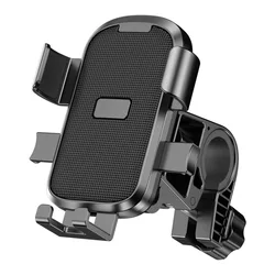 Universal Shockproof Bicycle and Motorcycle Phone Holder Stand (Black)