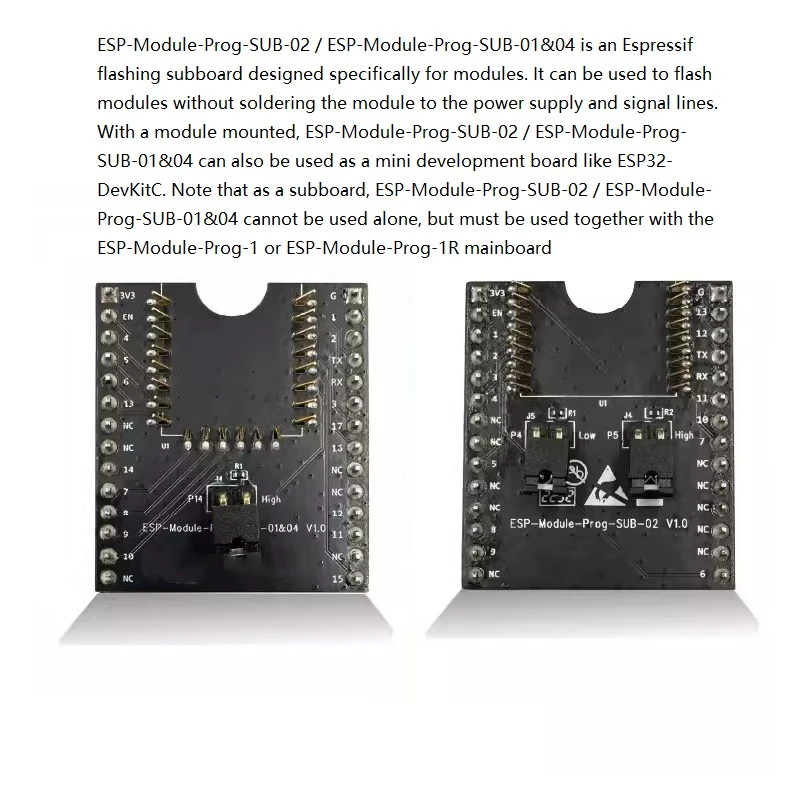 Esp-Module-Prog-Sub-01 E 04/Esp-Module-Prog-Sub-02 Schede Figlia, Deve Essere Utilizzato Con Una Scheda Madre Esp-Module-Prog-1/1R