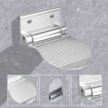 

Bathroom Footrest Shower Foot Rest Pedestal Pedal Wall Mounted Black/silver Aluminium Alloy Shower Footstool Anti-slip