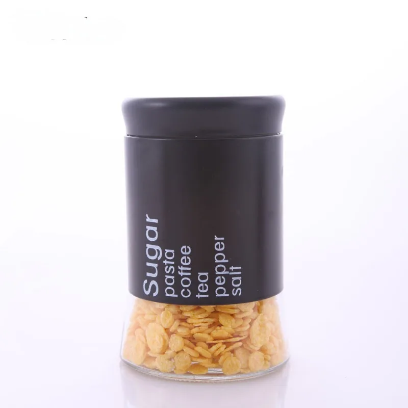 Grain Storage Tank Hermetic Pots for Food Coffee Bean Storage Tea Can Glass Jar Round Transparent Glass Sealed Jar Containers 4