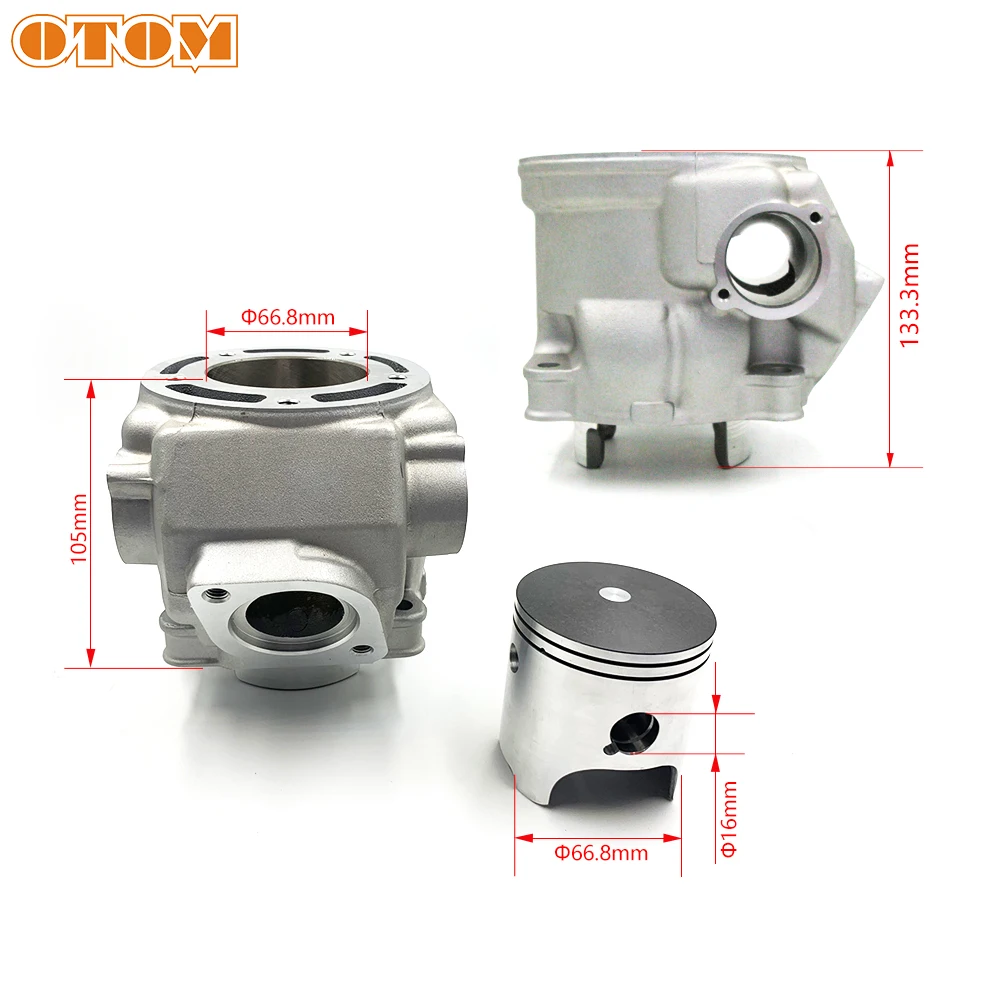 OTOM Cylinder Kit std DT230 MT250 TSE250 66.8mm Piston 4TP-11311-01 Gasket 4TP-11181-00 Piston 4TP-11631-10-AO Rings 4TP-1161000