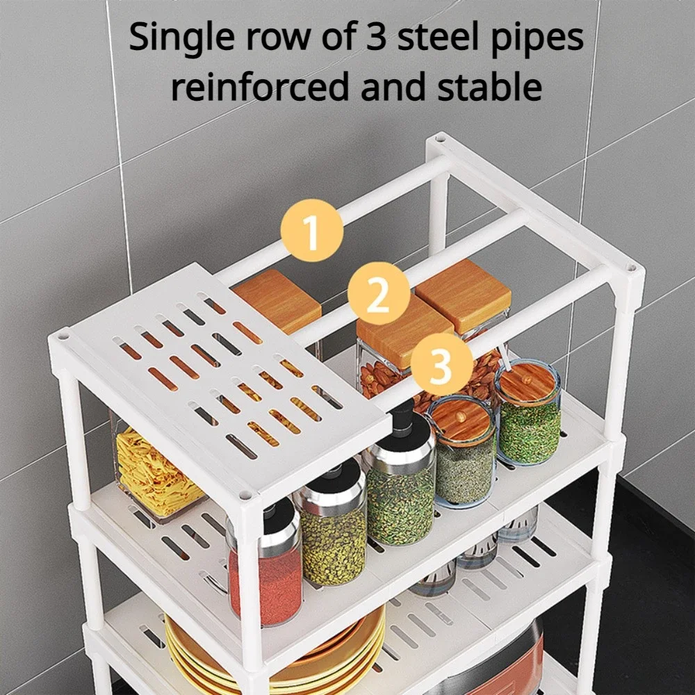Storage Rack Bathroom Shelf Rack Bathroom Storage Rack Wall Shelf Organizer 4-Tier Storage Rack