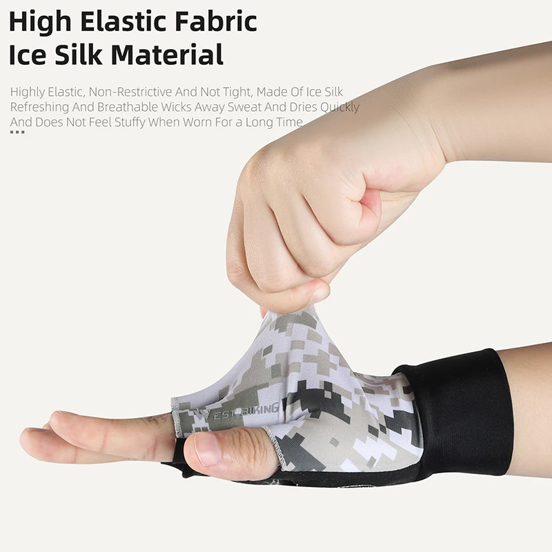 WEST BIKING Children's Gloves Kids Half Finger Gloves Anti-slip Comfortable Cycling Running Gloves for Boys Girls Outdoor Sports 3