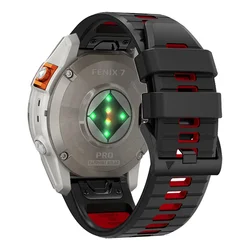 Silicone Strap QuickFit Watch Bands for Enhanced Comfort and Style (Black Red)