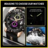 BORUSE High-end Waterproof Leather Watch, Simple Fashion, Business Model, Men's Luminous Quartz Watch 5