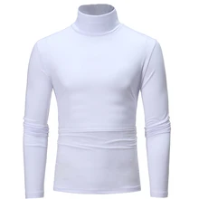 

Men Casual Slim Warm Turtleneck Bottoming Shirt Male Long Sleeve Tops Pullover T-Shirt Homme Basic Solid Thermal Jumper Sweater