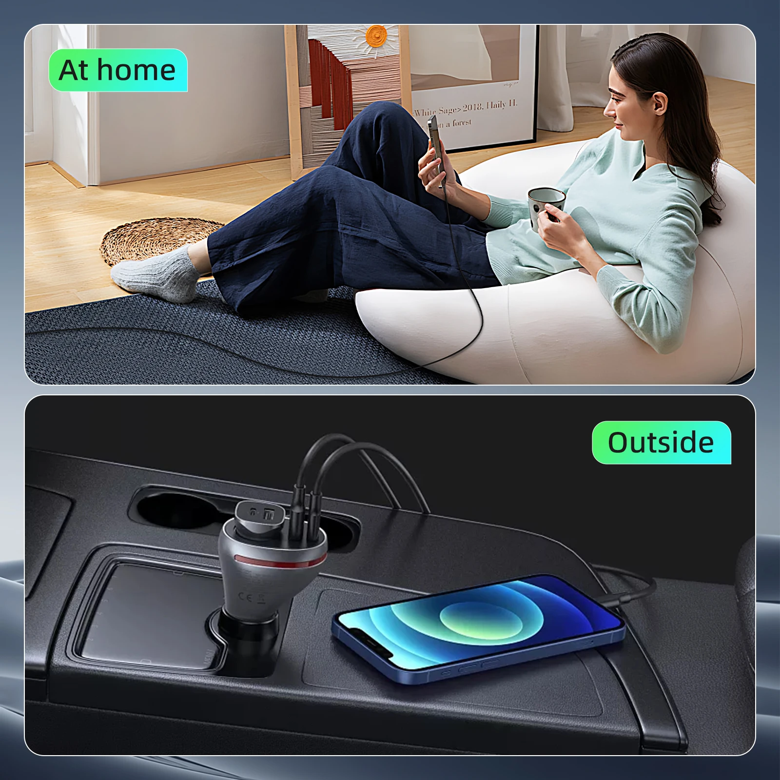 USB 3.2 A to C PD 60W 고속 충전 및 10Gbps 데이터 동기화 케이블 (모바일 하드 드라이브, 휴대폰, 노트북용)