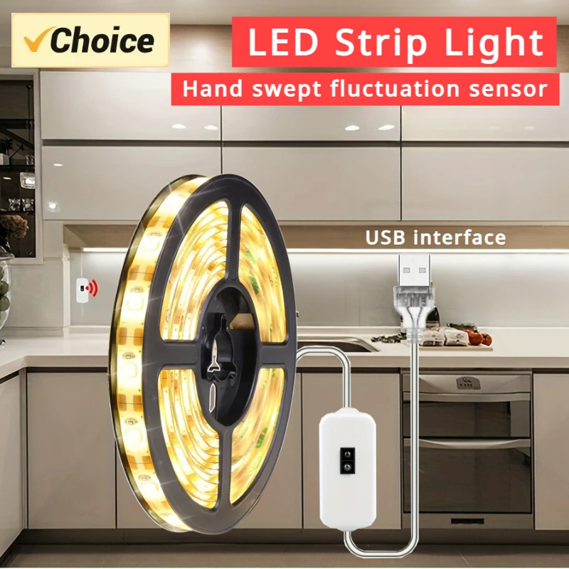 Светодиодный датчик движения, освещение для кухни, 5 В