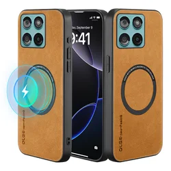 Shockproof Magnetic Retro Soft PU Leather Phone Case - Motorola Edge 60s (Brown)