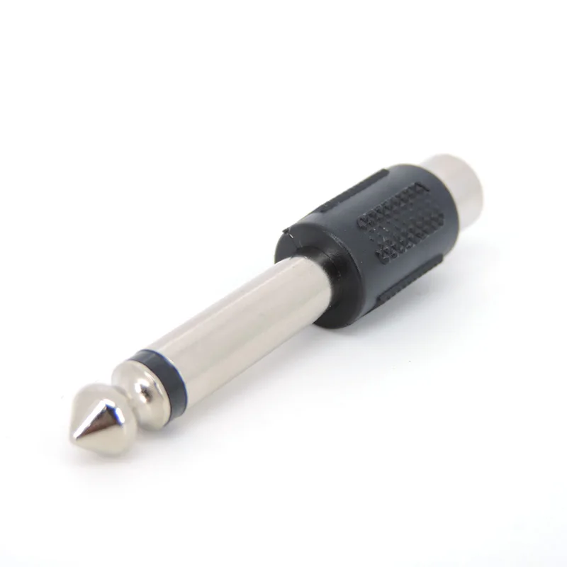RCA Female Jack To 6.35mm 1/4" Male Stereo Plug Audio Adapter Connector Mic W28 audio adapter connectors