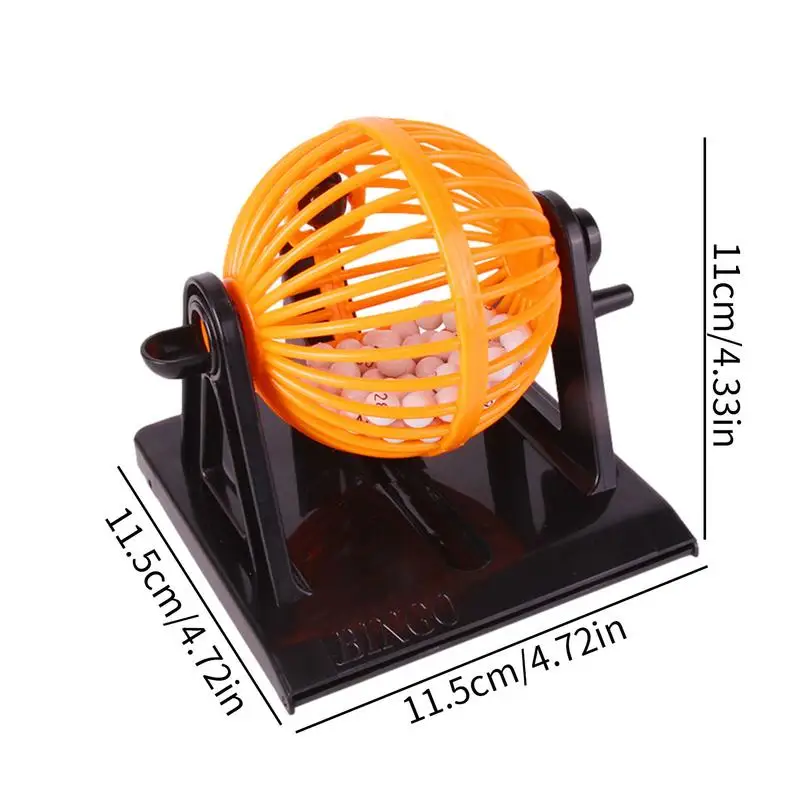 Bingo Lottery Game Mini Bingo Cage Machine Lottery Game For Kids Bingo Cage With Ball Dispenser Cards For Children And Adults