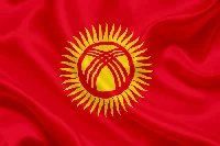 Настольный флажок Киргизии (Кыргызстана) 15х22 см |