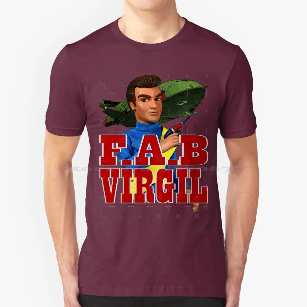 F.A.B. Virgil , 2 T Shirt 100% Cotone Tee Are Go Gerry Anderson Cameron Anderson Brains Stringray Fireball Xl5 Captain Scarlet