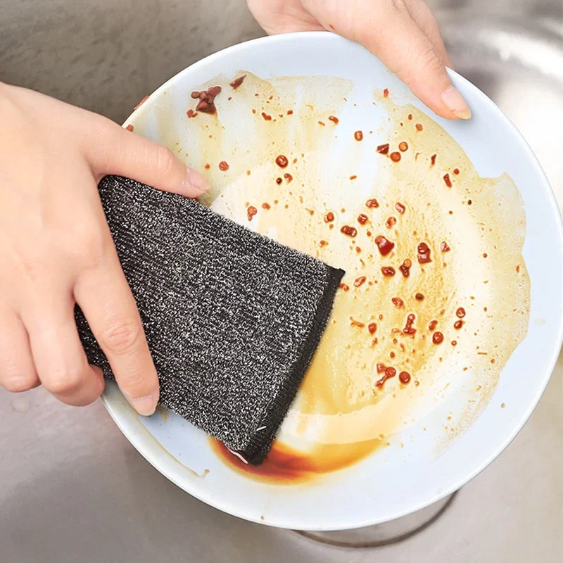 12Pcs Kitchen Cleaning Sponge Durable Stainless Steel Wire Useful Things For Kitchen Cleaning And Decontamination 3