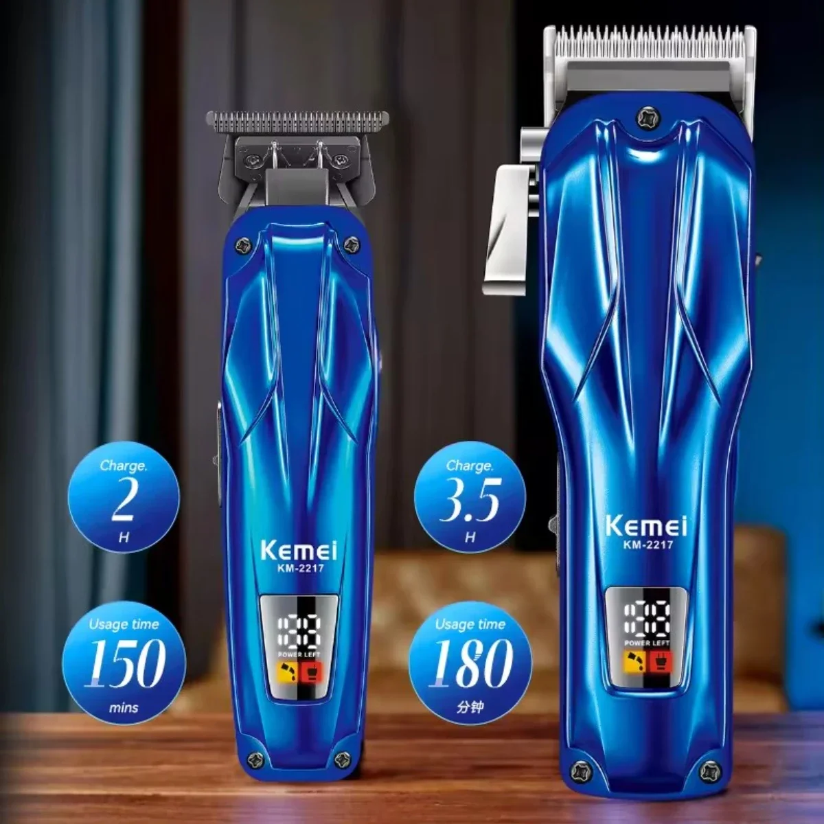 BRDCLIP KM-2217 Hair Clipper Professional Hair Trimmer Brushless Motor Haircut Machine Adjustable Electric Trimmer for Men