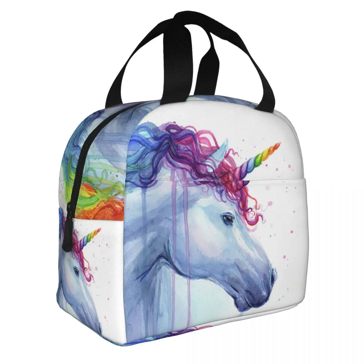 

Cartoon Rainbow Unicorn Lunch Bag Women Cooler Thermal Insulated Lunch Box for Kids School Children Work Picnic Food Tote Bags