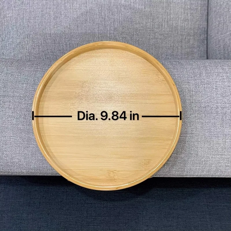 Tray Sofa Tray Table Sofa Armrest Clip-On Tray Natural Wood Sofa Tray Practical TV Snack Tray for Remote Control Coffee Snacks 5