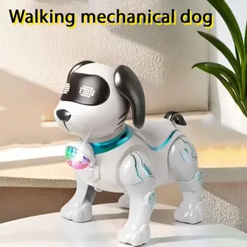Cane Robot Elettronico in Plastica con Luci, Programmabile, Intelligente, per Acrobazie, Interattivo, che Cammina e Balla