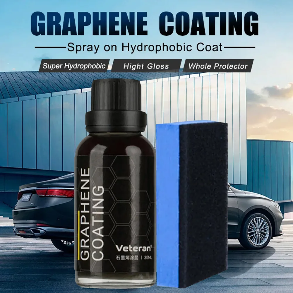 

Car Ceramic Coating Fluid 30ML 9H Hardness Graphene Plating Car Detailing Paint Care Waterproof Scratch Polishing Kit