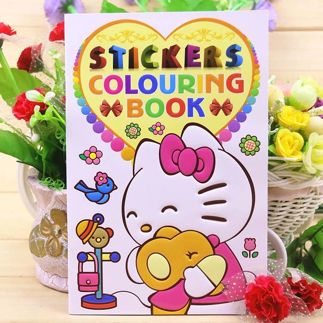 Sanrio Hello Kitty Coloring Books Relieve Pressure Adults Cute Manga  Copying Painting Drawing Graffiti Puzzle Coloring Children - AliExpress