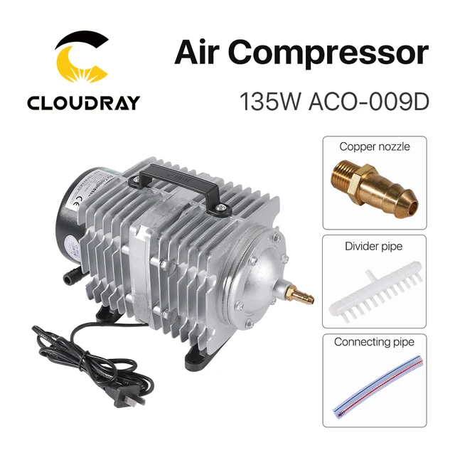 Cloudray 135W Air Compressor Electrical Magnetic Air Pump for CO2 Laser Engraving Cutting Machine ACO-009D 4