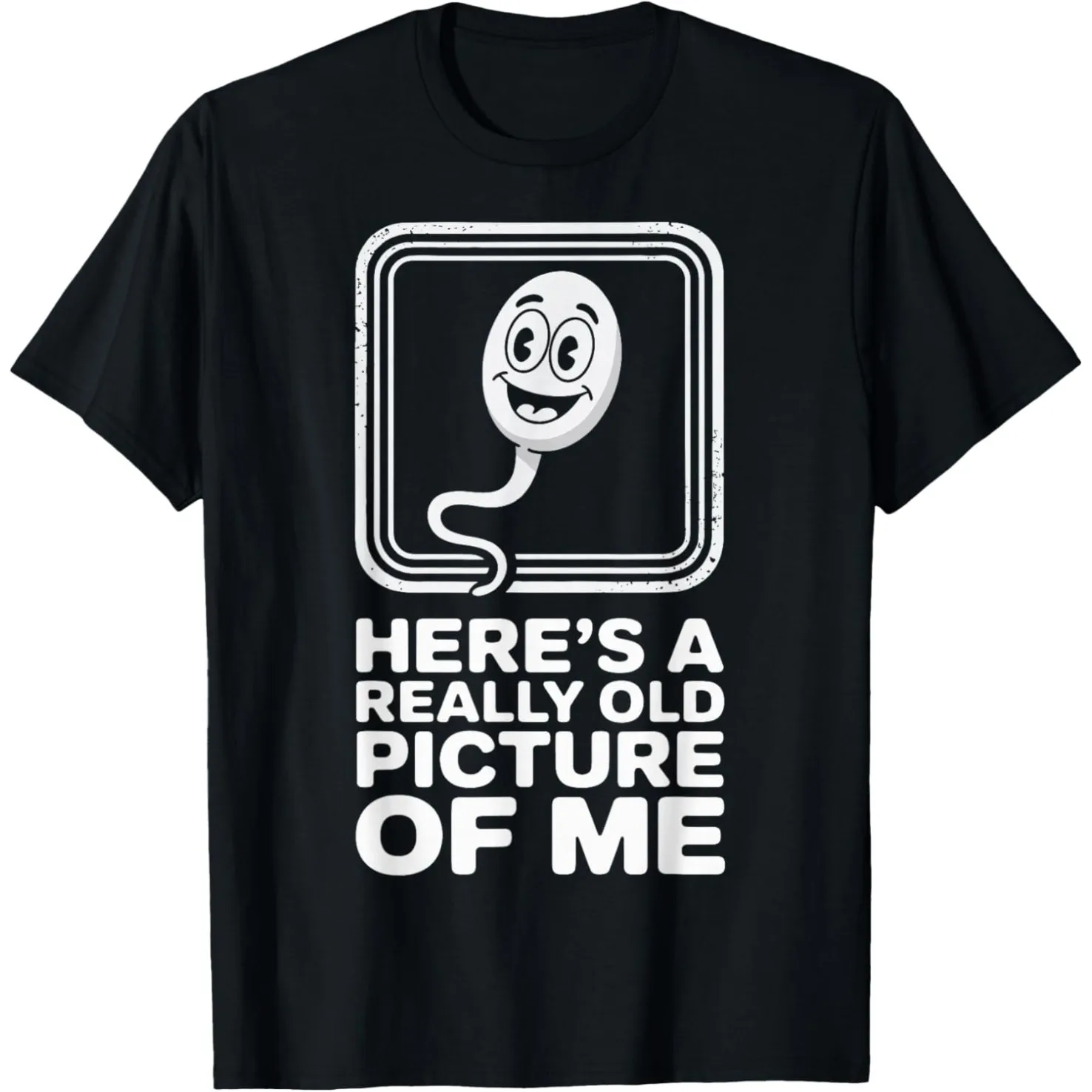 Lustiges T-Shirt mit Aufschrift „Hier ist ein wirklich altes Foto von mir“ für Männer und Frauen, reine Baumwolle, Humor-Streetwear-T-Shirt, kurzärmelig, Unisex, lockere Kleidung